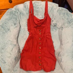 Forever 21 rust colored cut out dress